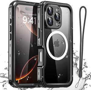 BONAEVER Waterproof Case for iPhone 16 Pro Max 6.7 inch with MagSafe Snowproof,Dustproof and Shockproof, IP68 Certified Full Body Protection Fully Sealed Underwater Cover for iPhone 16 Pro Max 6.7"