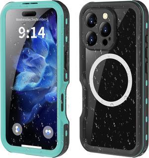 BONAEVER Waterproof Case for iPhone 16 Pro 6.3 inch with MagSafe Snowproof,Dustproof and Shockproof, IP68 Certified Full Body Protection Fully Sealed Underwater Cover for iPhone 16 Pro 6.3" Blue