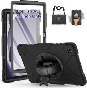 BONAEVER Case for Samsung Galaxy Tab A9+ / A9 Plus 11 inch 2023 Shockproof Cover with Screen Protector/Hand Strap/Shoulder Strap/Pen Holder for Galaxy A9 Plus 11" Tablet 2023 SM-X210/X216/X218