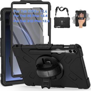 BONAEVER Case for Samsung Galaxy Tab S10 Plus 2024 / S9 Plus / S9 FE Plus 12.4 inch 2023 Shockproof Cover with Screen Protector/Hand Strap/Shoulder Strap/Pen Holder