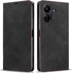 BONAEVER Case for Xiaomi Redmi 13C 4G / 5G Premium PU Leather Phone Cover with Card Holder Stand, Shockproof Flip Wallet Cover