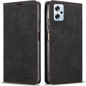 BONAEVER Case for Xiaomi Redmi Note 11T Pro / Note 11T Pro Plus 5G / Poco X4 GT 5G Premium PU Leather Phone Cover with Card Holder Stand, Shockproof Flip Wallet Cover