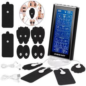 3-in-1 TENS Unit Rechargeable Muscle Stimulator EMS Dual Channel with 10 Reusable Electrode Pads 36 Modes for Back Neck Pain Muscle Therapy Pain Management Pulse Massager
