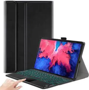 BONAEVER Case with Trackpad Keyboard for Lenovo Tab P12 12.7 inch 2023 2024 / Lenovo Tab P12 Pro (2nd Gen) 12.7 /Xiaoxin Pad Pro 12.7" with Trackpad 7 Color Backlits