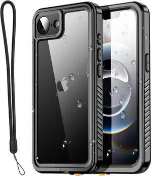 BONAEVER for iPhone 16e Case Waterproof, Clear WaterProof Shockproof Dustproof Snowproof Full Body Rugged Transparent Underwater Phone Case for iPhone 16e 6.1 inch 2025 with Built-in Screen Protector