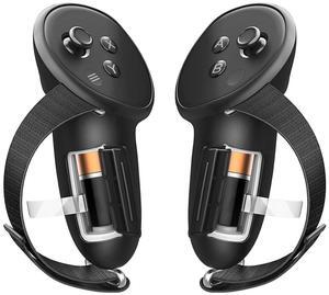 BONAEVER VR Controller Grips Compatible with Oculus/Meta Quest 3S / Quest 3 Accessories, Non-Slip Handle Cover Hand Strap with Battery Opening Cover (Not for Charging Dock)