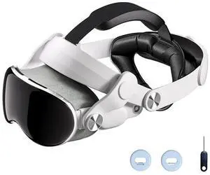 BONAEVER Head Strap for Apple Vision Pro,Pressure-Reducing Comfort Head Strap Compatible with Apple Vision Pro, Head Strap with Breathable Sponge Pad,Adjustable for Various Head Sizes and Face Shapes