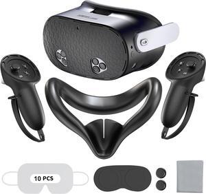 BONAEVER Silicone Cover Set Compatible with Meta Quest 3S Silicone Face Cover Set VR Shell Cover, Touch Controller Grips,and Lens Protective Cover for Meta/Oculus Quest 3S Accessories