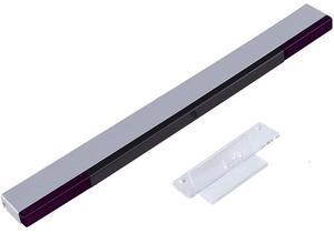BONAEVER Wii Wireless Sensor Bar, for Wii Sensor Bar Replacement Compatible with Nintendo Wii/Wii U Console with Stable Stand, Black Silver