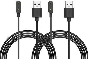 BONAEVER 2 Packs Charger for Huawei Watch Fit 3/Fit 2/Fit/Fit Mini/Fit New/Huawei Band 9/8/7/6/6 Pro/Honor Band 9/7/6, Magnetic Charger Dock with 100 cm USB Charging Cable Cord, Black