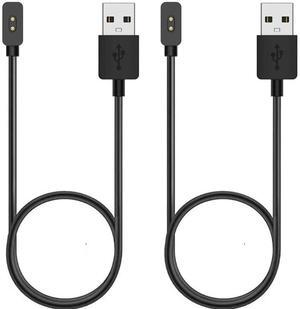 BONAEVER 2 Packs USB Cable Charger Compatible with Xiaomi Mi Smart Band 9 / Band 8 / Band 8 Pro/Redmi Watch 3 Active Cable - Charging Chord for Smart Watch - Black