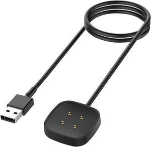 BONAEVER Charger for Fitbit Sense/Sense 2/Versa 3/Versa 4, Replacement Charging Cable Cord Magnetic Dock Stand for Fitbit Sense 1/2, Versa 3/4 Smartwatch