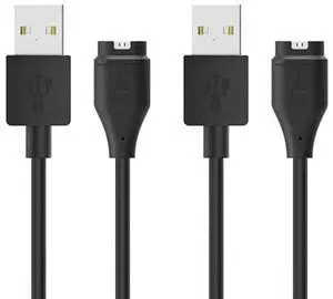 BONAEVER Charger for Garmin Forerunner 45 55 245 255 265 745 945 955 965, Approach S10 S12 S40 S42 S60 S70, Vivoactive 3 4 4S, Instinct Venu 2 2S Plus Fenix 8 7 7S 7X 6 5 Charging Cable [2Pack, 3.3ft]