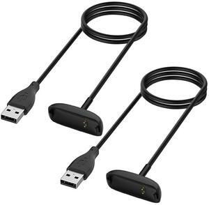 BONAEVER Charger for Fitbit Inspire 2 / Fitbit Ace 3 Fitness Tracker, Replacement Charging Cable Cord Accessory for Fitbit Inspire 2 [2-Pack, 3.3ft/1m]