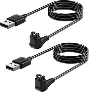 BONAEVER 2 Pack Charging Cable Charger for Garmin Watch Fenix 7 7S 7X 6 6S 6X 5 5S, Forerunner 245 945, Instinct 2 2S, Vivoactive 4 4S 3, Vivosmart 5, 3.3FT Upgraded Lay-flat Charging Cord for Garmin