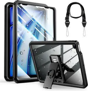 BONAEVER Waterproof Case for iPad Air 11 Inch Case M3 M2 2025 2024, iPad Air 5th / Air 4th Generation Case 2022 2020, Full Body Shockproof Protective Cover [Built-in Screen Protector][IP68 Underwater]