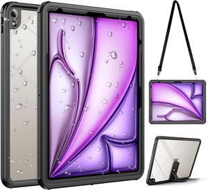 BONAEVER Waterproof Case for iPad Air 13 Inch Case M3 2025/M2 2024, iPad Pro 12.9 Inch 2018, Built-in Screen Protector/Kickstand/Shockproof Protective Cover