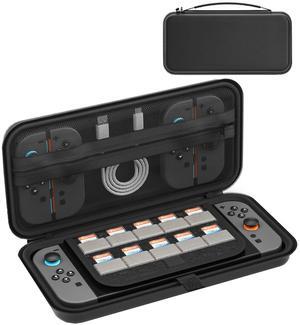 BONAEVER Switch 2 Carry Case Compatible with Switch 2, Switch 2 Travel Case, Nintendo Switch 2 Carrying Case with 10 Game Cartridges and Pocket for Switch 2 Accessories