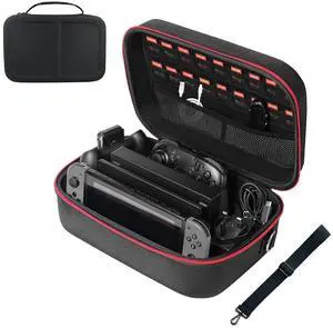 BONAEVER Switch Case for Nintendo Switch 2, Portable Full Protection Carrying Travel Bag with 20 Game Cards Storage for Switch 2(2025 Version) Controller and other Accessories