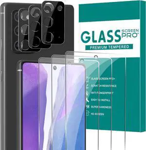 BONAEVER [3+3 Pack] Glass Screen Protector for Samsung Galaxy Note 20 with Camera Lens Protector, 3D Curved, 6.7 inch 9H Tempered Glass for Galaxy Note 20 Glass Screen Protector