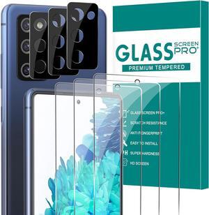 BONAEVER [3+3 Pack] Glass Screen Protector for Samsung Galaxy S20 FE with Camera Lens Protector, 3D Curved, 6.5 inch 9H Tempered Glass for Samsung Galaxy S20 Fan Edition 5G/4G Glass Screen Protector