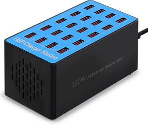 BONAEVER Charging Station, 100W20Port USB Charging Station, Multiple USB Charger Station, Charging Station for Multiple Devices, Multi USB Charging Station, Chargers for Multiple Devices
