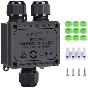 BONAEVER Outdoor Junction Box,ip68 Waterproof Junction Box,3-Way Y Outdoor Junction Box Waterproof,Underground Electrical Junction Box,Waterproof Junction Box Outdoor 5-12mm Electrical Junction Box