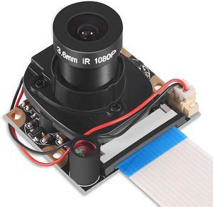 BONAEVER for Raspberry Pi 4 B 3 B+ Camera Module Automatic IR-Cut Switching Day/Night Vision Video Module Adjustable Focus 5MP OV5647 Sensor 1080p HD Webcam for Raspberry Pi 2/3 Model B Model A A+