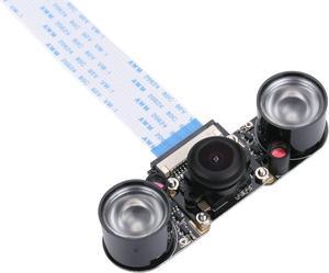 BONAEVER Raspberry Pi 4 Camera Fisheye Wide Angle 5MP 1080p Night Vision Camera Module for Raspberry Pi 4 Model B Raspberry Pi 3 Model B/B+
