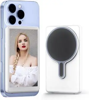 BONAEVER Phone Vlog Selfie Monitor Screen, Magnetic Mount, 1080P Wireless Recording, Using Phone Rear Camera for Selfie Vlog, Live Streaming, TikTok, Compatible with iPhone Android