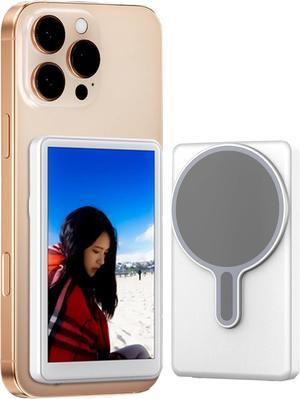 BONAEVER Phone Vlog Selfie Monitor Screen, Magnetic Mount for MagSafe, Rear Camera for Selfie Vlog Live Stream, iPhone & Android Compatible, Wireless Connection