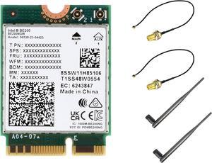 BONAEVER WiFi 7 Wireless Card Wireless BE200 NIC Gigabit Tri-Band Wi-Fi 7 2.4G/5G/6GHz 5800Mbps M.2/NGFF, IEEE 802.11a/b/g/n/ac/be/ax Standard, Bluetooth 5.4, Support Linux, Windows 10/11, etc.