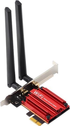 BONAEVER WiFi 6 PCIe WiFi Card with BT 5.2, AX1800 Wireless Network Adapter for Desktop PC, 2.4GHz/5GHz Dual Band, Up to 1800Mbps, with Antenna and Low Profile Bracket, Supports Win 11/10 (64 bit)