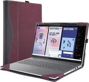 BONAEVER Laptop Case Cover for Lenovo Yoga 7i 2-in-1 16" 10th Gen / Yoga 7 2-in-1 16" 16ILL10 16AKP10 Detachable Notebook Sleeve Computer Bag PU Accessories with Heat Dissipation Hole Wine Red