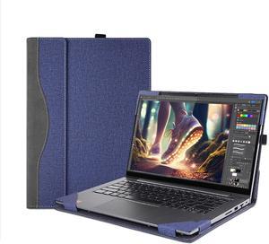 BONAEVER 16 inch Laptop Cover Case for Lenovo Yoga 7 2-in-1 16AHP9 /16IML9 & Yoga Slim 7 Pro 16ACH6 16ARH7 16IAH7,PU Leather Protective Shell Detachable Laptop Bag Accessory Blue