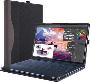 BONAEVER Laptop Case Cover for 14 inch Lenovo Yoga 9 2-in-1 14ILL10 / 14IMH9 & Yoga 9i 2-in-1 Gen 9 & Yoga Slim 9i Gen 10,PU Leather Notebook PC Protective Sleeve with Pen Holder