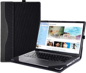 BONAEVER Case Cover for 14 inch 2-in-1 Laptop Lenovo Yoga 7i 7 14ARP8 14IRL8 14ARB7 14IAL7, PU Leather Bag Notebook Protective Shell Sleeve with Pen Holder