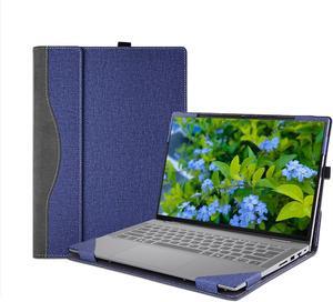 BONAEVER Laptop Case Cover for 14 inch Lenovo IdeaPad 5 2-in-1 14Q8X9 14AHP9 14IRH9 14IRU9 Sleeve,PU Leather Protective Bag Notebook PC Accessories Blue
