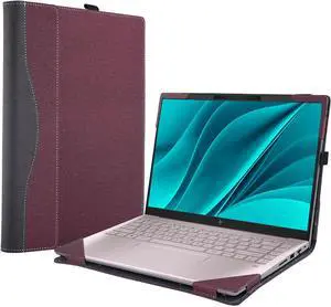 BONAEVER Protective Case Cover for 16" Hp Pavilion Book Pro 16-ab 16t-ab Pavilion Book Plus 16-ag 16-af Pavilion Laptop 16-af 16t-af Detachable Notebook Sleeve Computer Bag with Pencil Holder Wine Red