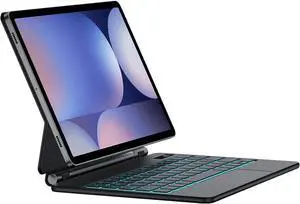 BONAEVER Magic Keyboard Case for Samsung Galaxy Tab S10 Plus/S9 Plus/S9 FE Plus/S8 Plus/S7 Plus/S7 FE 12.4 inch with Floating Magnetic Stand, Backlit, Smart Touchpad, Pen Holder, LED Display