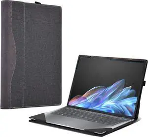 BONAEVER Laptop Cover for HP OmniBook X Laptop Next Gen AI PC - 14-fe0087nr |14-fe000|14-fe0097nr|14-fe0057nr|14-fe0058nr 14" PU Leather Inside Pocket Cover