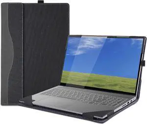 BONAEVER 16 inch Laptop Cover Case for Lenovo IdeaPad Pro 5 16AKP10 /16IAH10 /16ASP10 Sleeve,PU Leather Protective Notebook PC Bag Accessories with Pen Holder and Heat Dissipation Hole