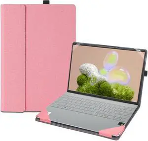 BONAEVER Laptop Case Cover for 13.4 inch Dell XPS 13 9350/9340 /9345/9315 & for XPS 13 Plus 9320 & for Lenovo ThinkPad Z13 Gen1 Gen2,Notebook PC Protective Sleeve Bag with Cooling Bracket Pink