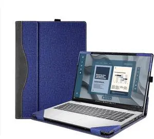 BONAEVER Laptop Case Cover for Dell Pro 16 Plus (PB16250/PB16255) & Pro16 PC16255/PC16250 &for Dell 16 Plus DB16250 Sleeve, PU Leather Notebook PC Protective Bag with Pen Holder Blue
