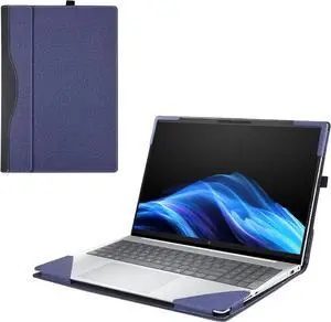 BONAEVER 14 inch Laptop Cover Case for HP EliteBook Ultra G1i /G1q /G1q8 & for 14'' EliteBook X G1a Notebook AI PC Sleeve, PU Leather Protective Cover Notebook Sleeve Blue