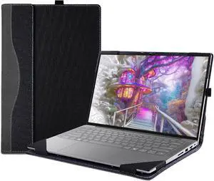 BONAEVER Laptop Case Cover for Lenovo Yoga Slim 7 14IMH9 & 14 inch Slim 7i Gen 9, PU Leather Notebook PC Bag Sleeve Accessories with Thermal Vent and Pen Holder