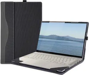 BONAEVER Laptop Case Cover for Lenovo IdeaPad 5 2-in-1 14IAL10 /14AKP10 (not for Gen9) 14 inch Notebook PC Sleeve,PU Leather Protective Shell Bag Accessories