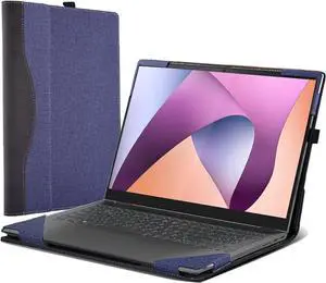 BONAEVER Laptop Case Cover for Lenovo IdeaPad 5 2-in-1 14IAL10 /14AKP10 (not for Gen9) 14 inch Notebook PC Sleeve,PU Leather Protective Shell Bag Accessories Blue