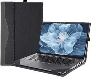 BONAEVER Laptop Case Cover for 2024 New Samsung Galaxy Book4 Edge 16",PU Leather Detachable Protective Sleeve Bag Accessories