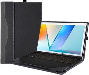 BONAEVER Laptop Case Cover for ASUS Vivobook S 15 S5506 M5506 & Vivobook S 16 S5606 M5606,PU Leather Detachable Protective Sleeve